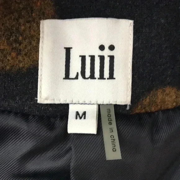 Luii Polka Dot Wool Sleeveless Open Front Duster Cardigan Size M - Picture 7 of 9